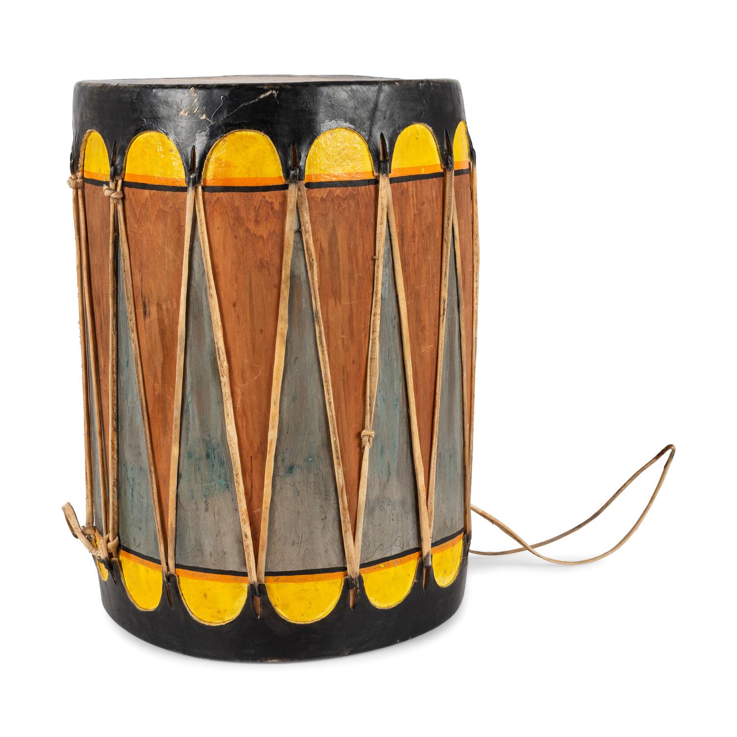 Cochiti Painted Hide Drum