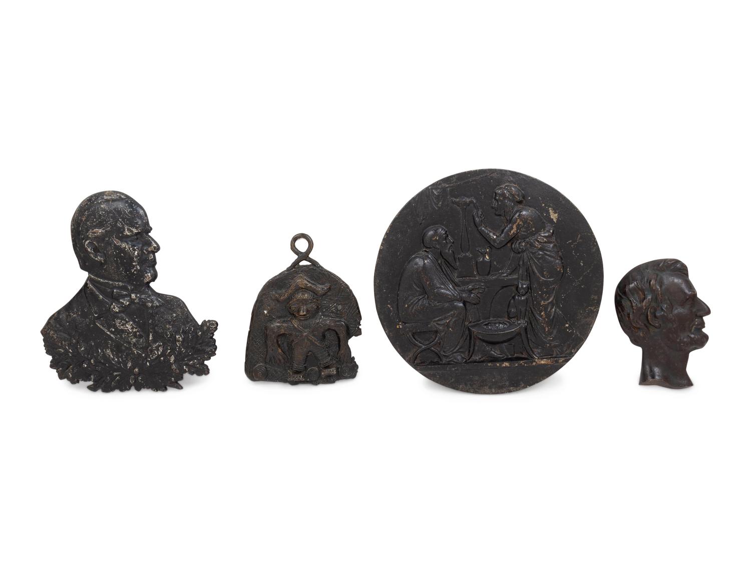 Eight Cast Metal Decorative Articles