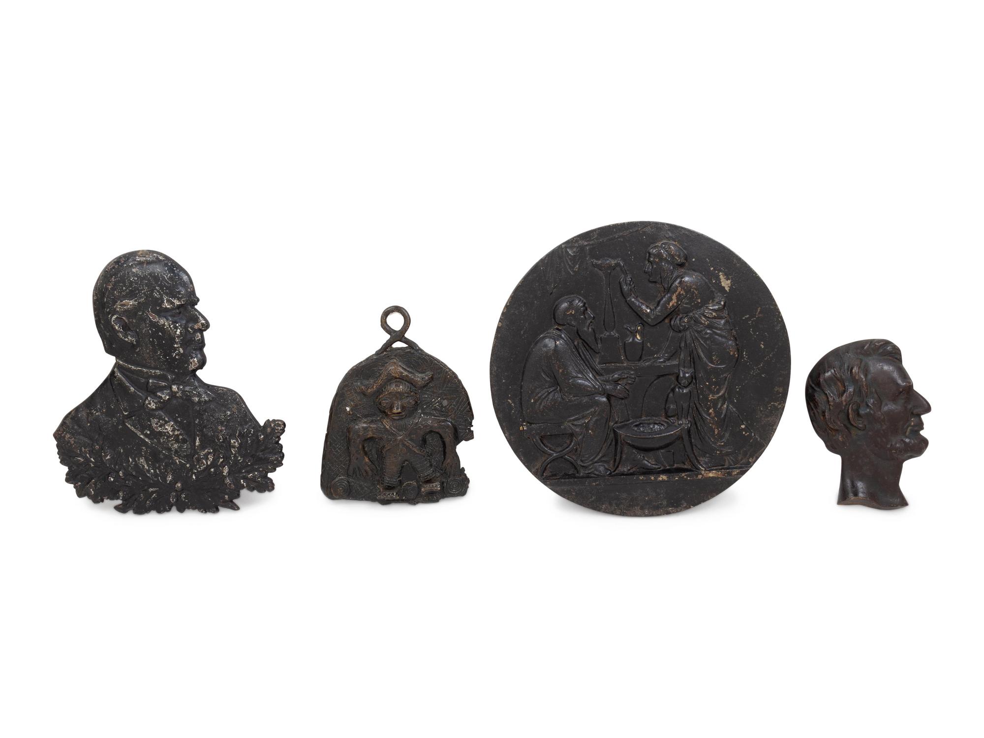 Eight Cast Metal Decorative Articles