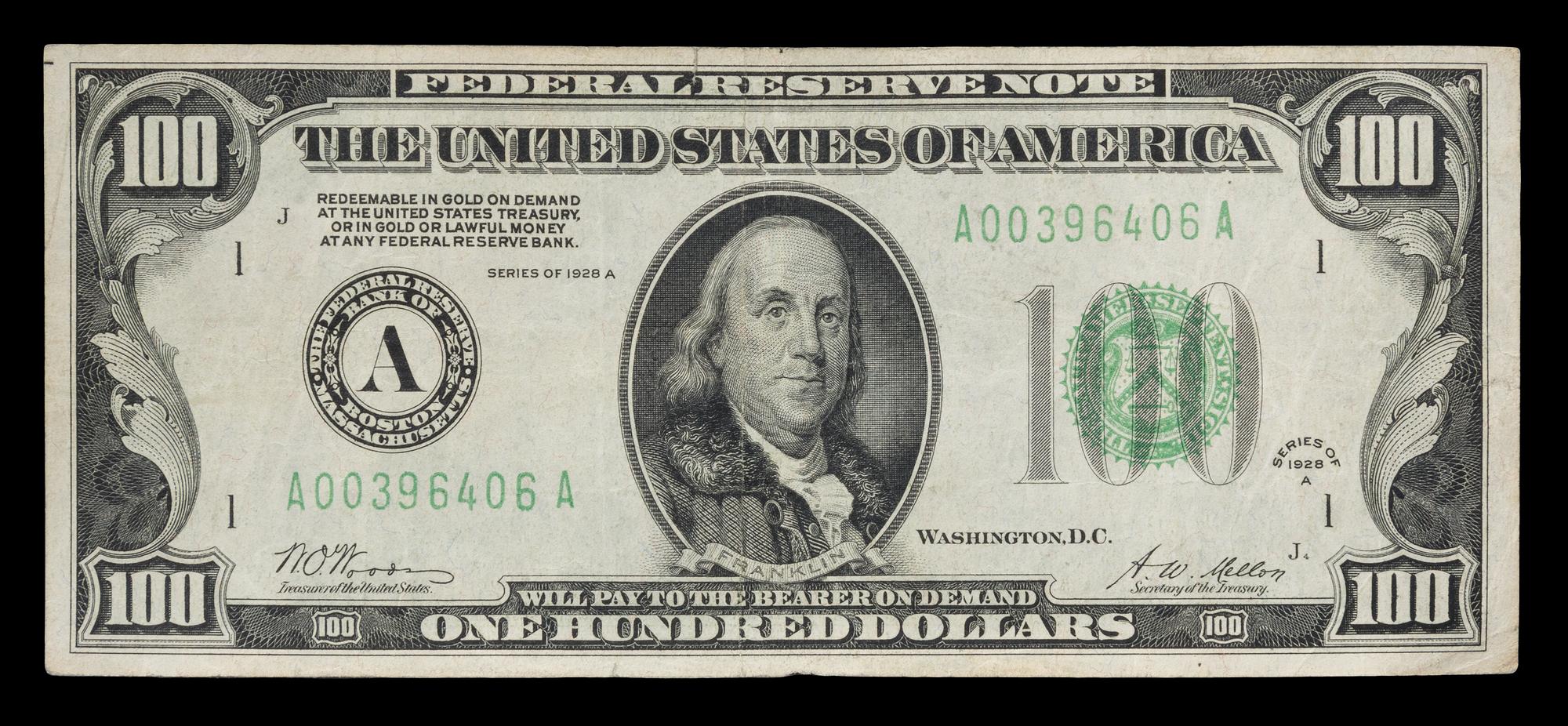 A United States 1928A-A $100 Federal Reserve Note