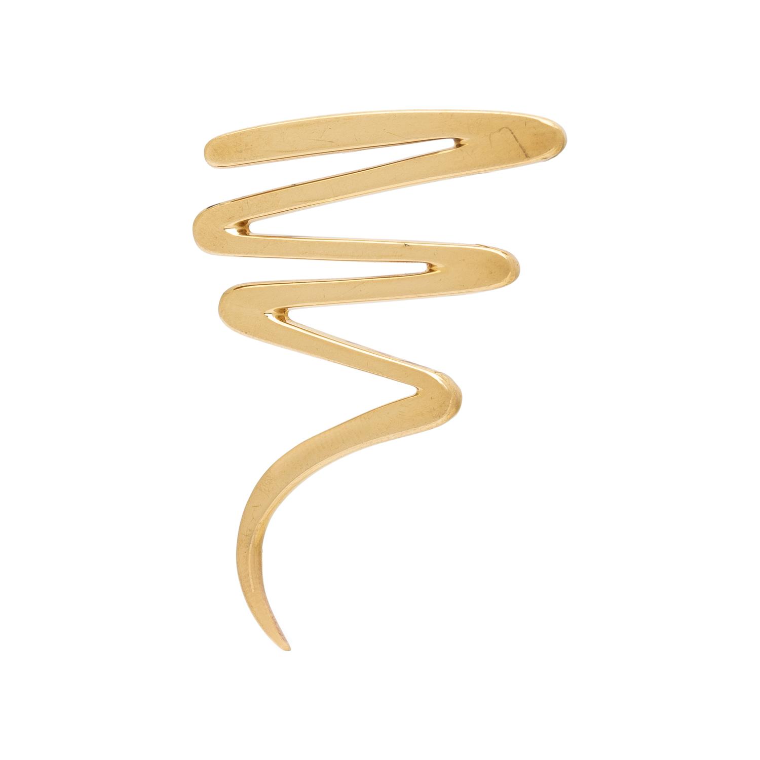 TIFFANY & CO., PALOMA PICASSO, YELLOW GOLD 'SCRIBBLE' BROOCH