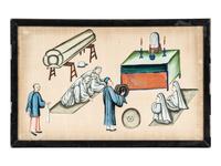 Nine Chinese Export Pith Paintings