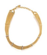 BICOLOR GOLD AND DIAMOND COLLAR NECKLACE