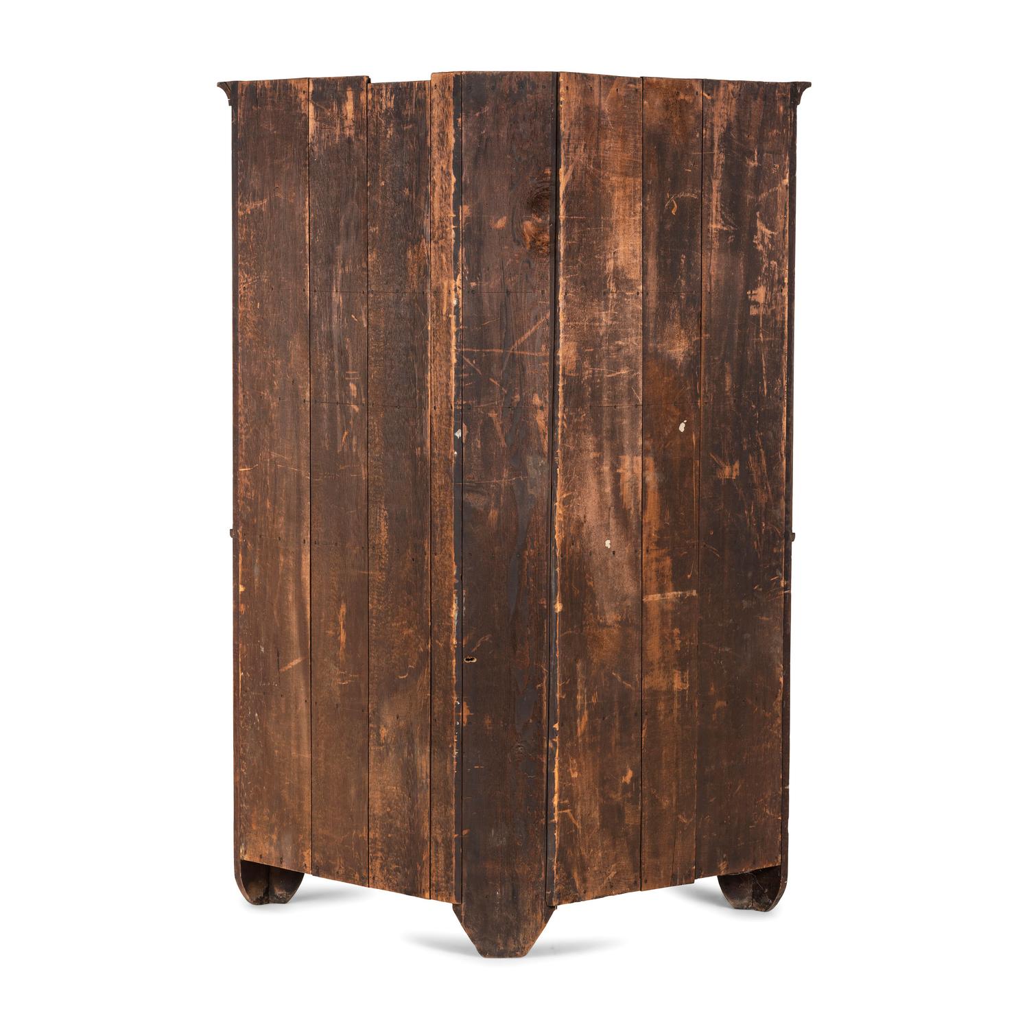 A Chippendale Tiger Maple Corner Cupboard