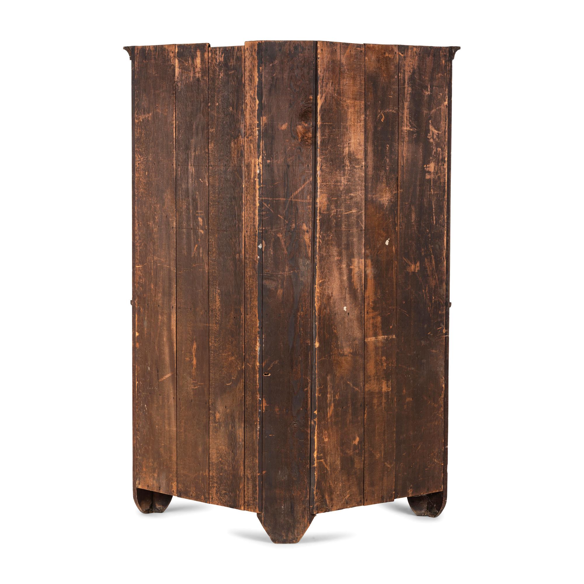 A Chippendale Tiger Maple Corner Cupboard