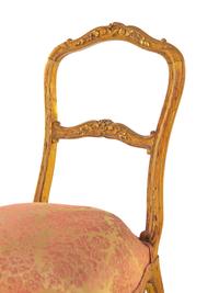 A Pair of Louis XV Style Giltwood Side Chairs