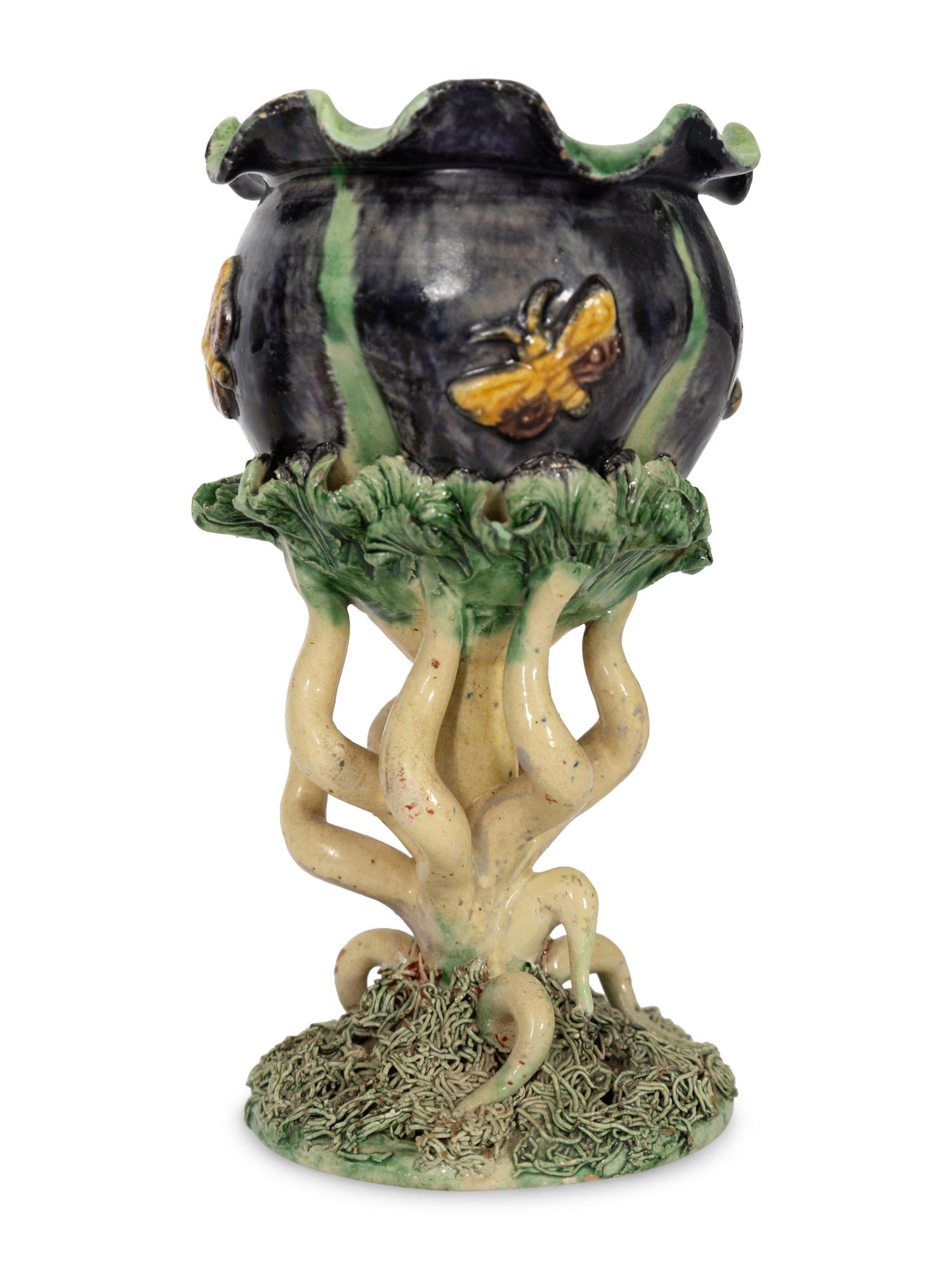 A Collection of Five Jose Alvas Cunha Palissy Majolica Articles