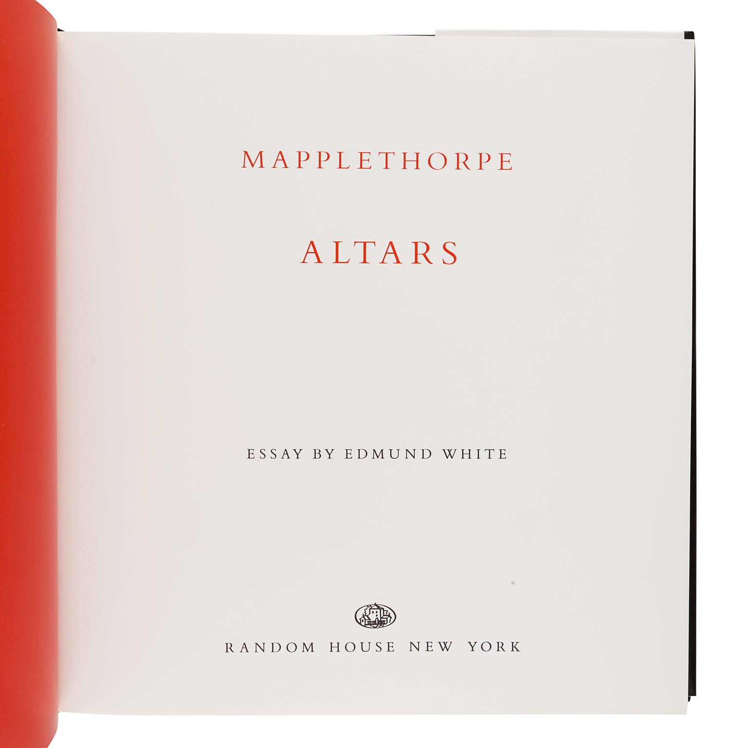 [MAPPLETHORPE, Robert (1946-1989)]. Mapplethorpe Altars. New York: Random House, 1995.