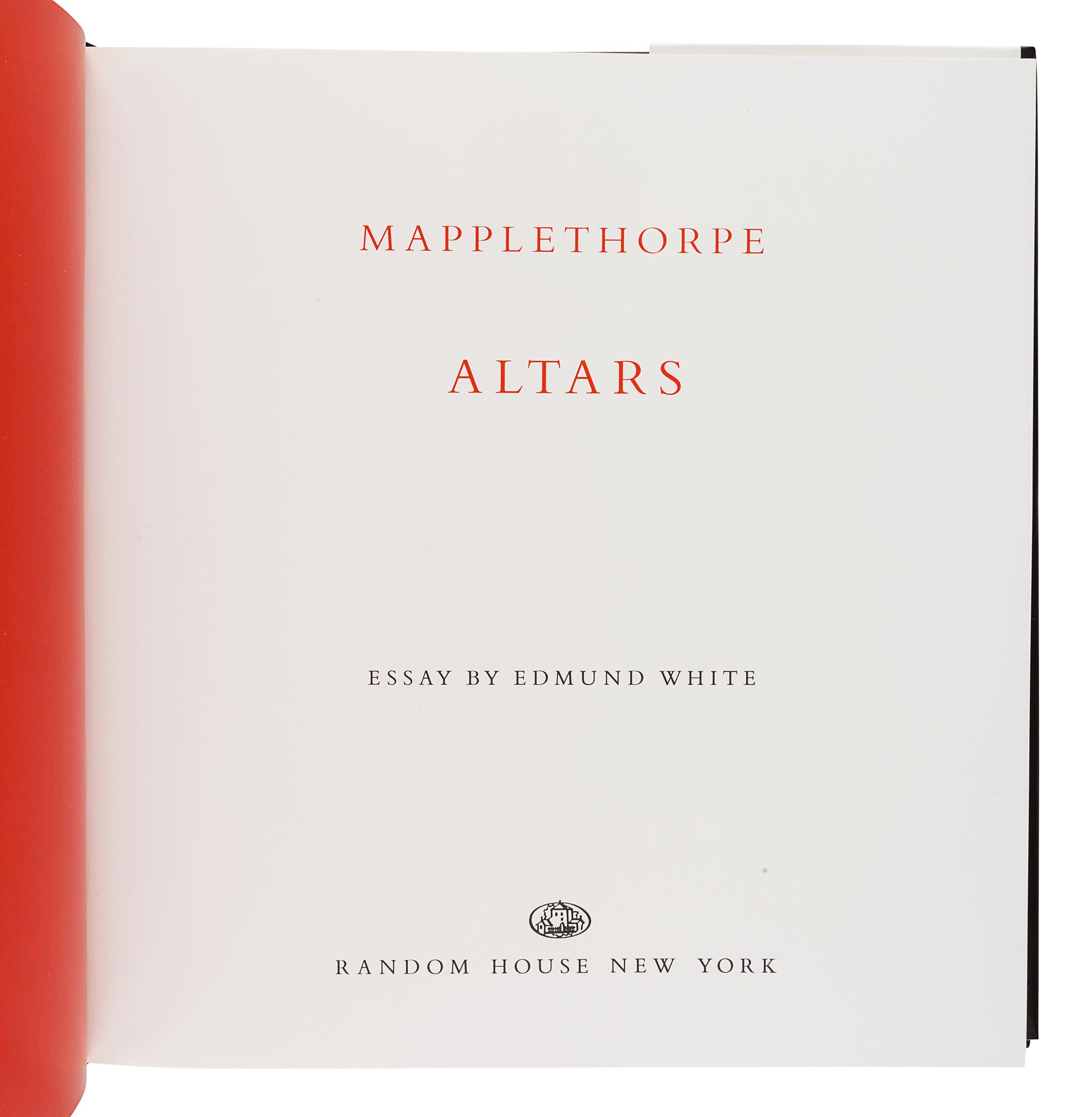 [MAPPLETHORPE, Robert (1946-1989)]. Mapplethorpe Altars. New York: Random House, 1995.