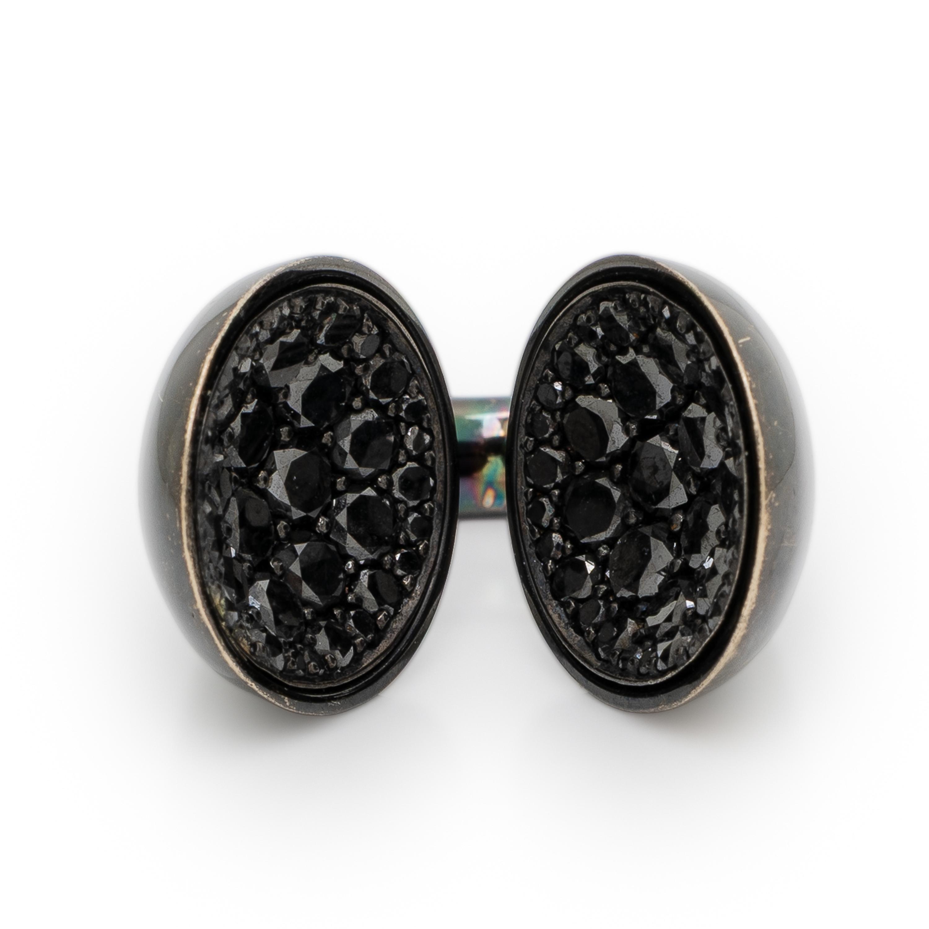Vram, Black Diamond and Blackened Gold Ring