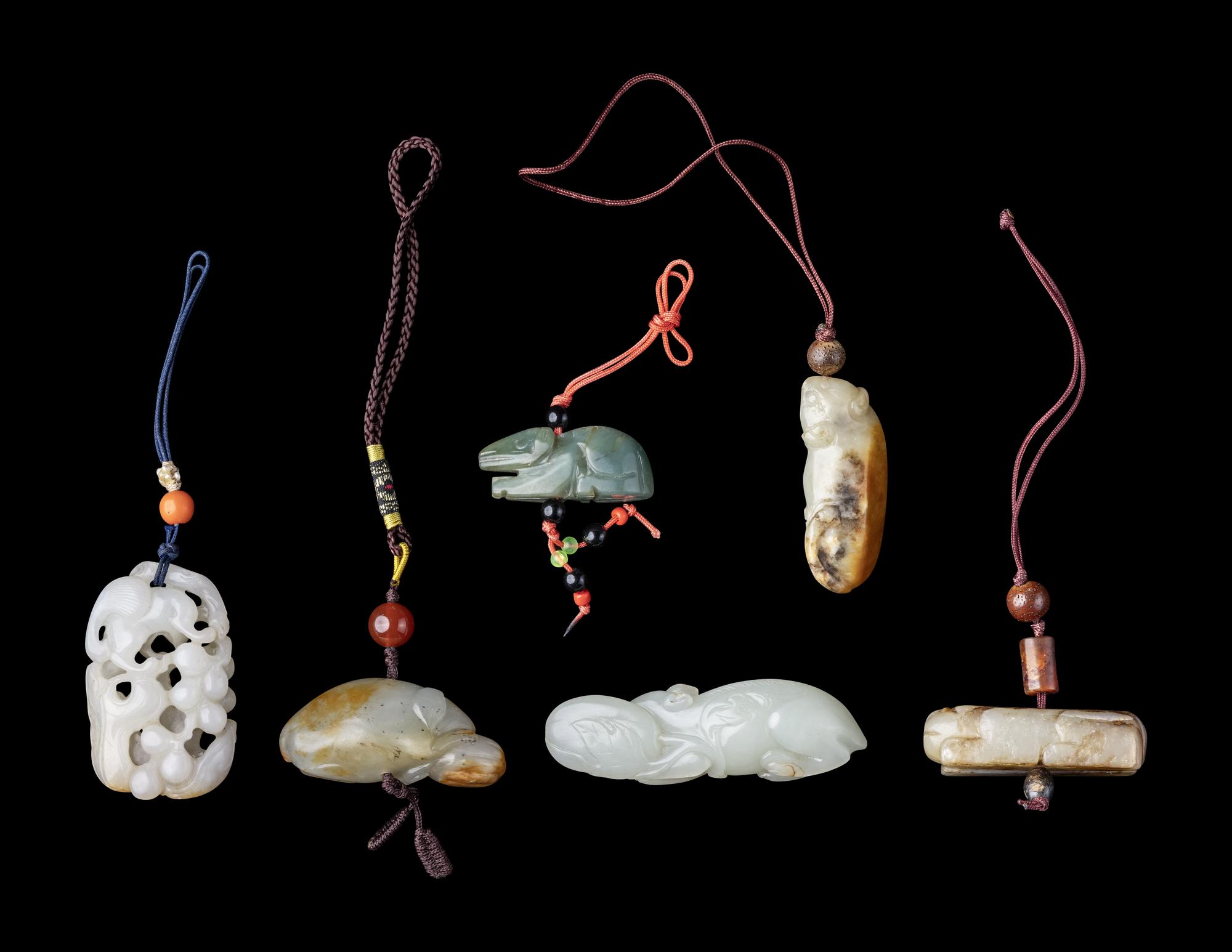 Six Chinese Jade Carvings of Animals