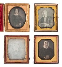 [EARLY PHOTOGRAPHY]. A group of 35 sixth plate daguerreotypes of aged women.