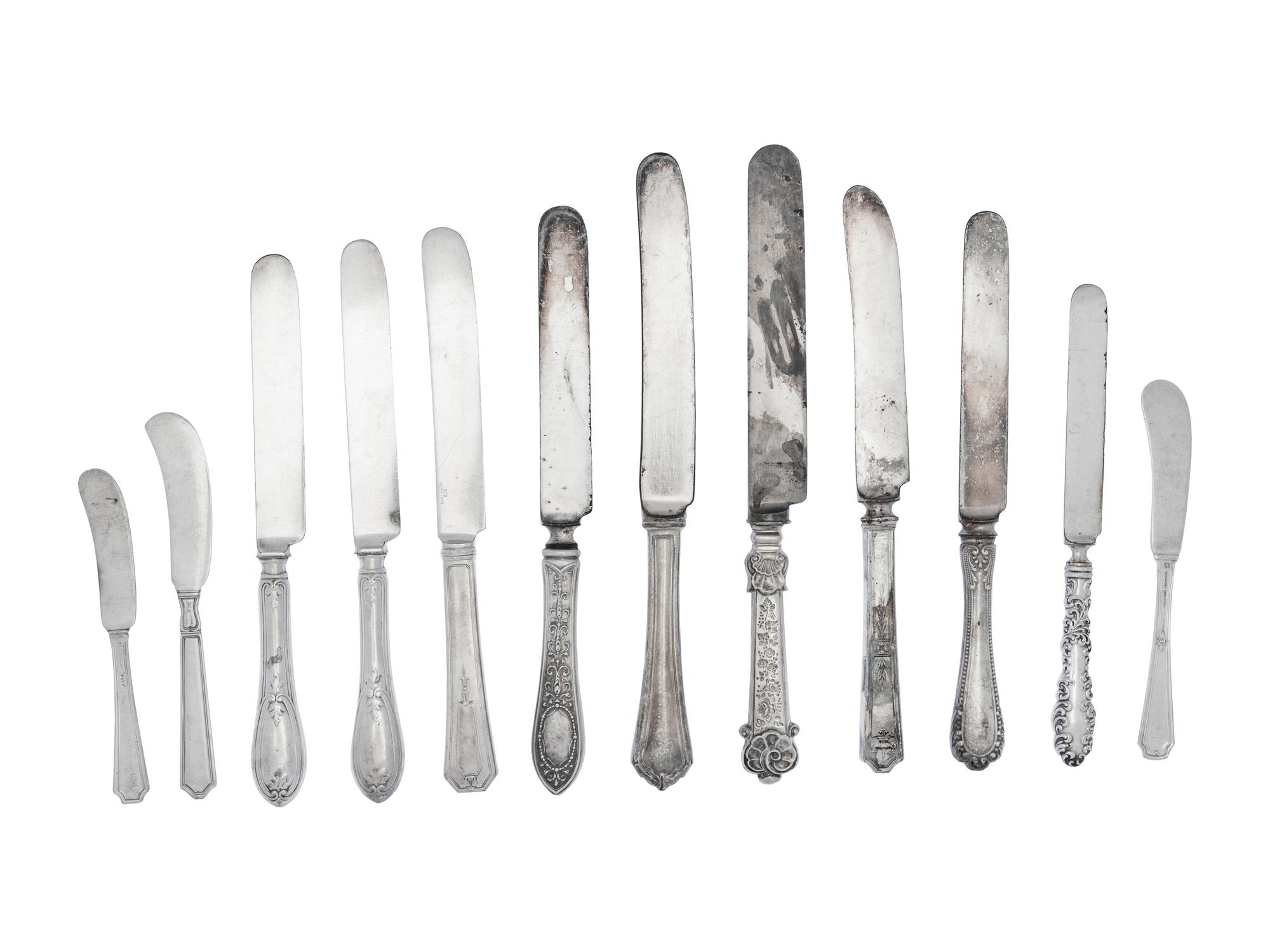 A Collection of Silver and Silver-Plate Knives
