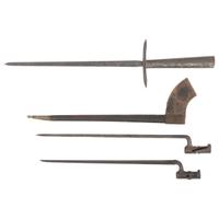 Two Civil War Import Socket Bayonets and A Post-Civil War Pike Head