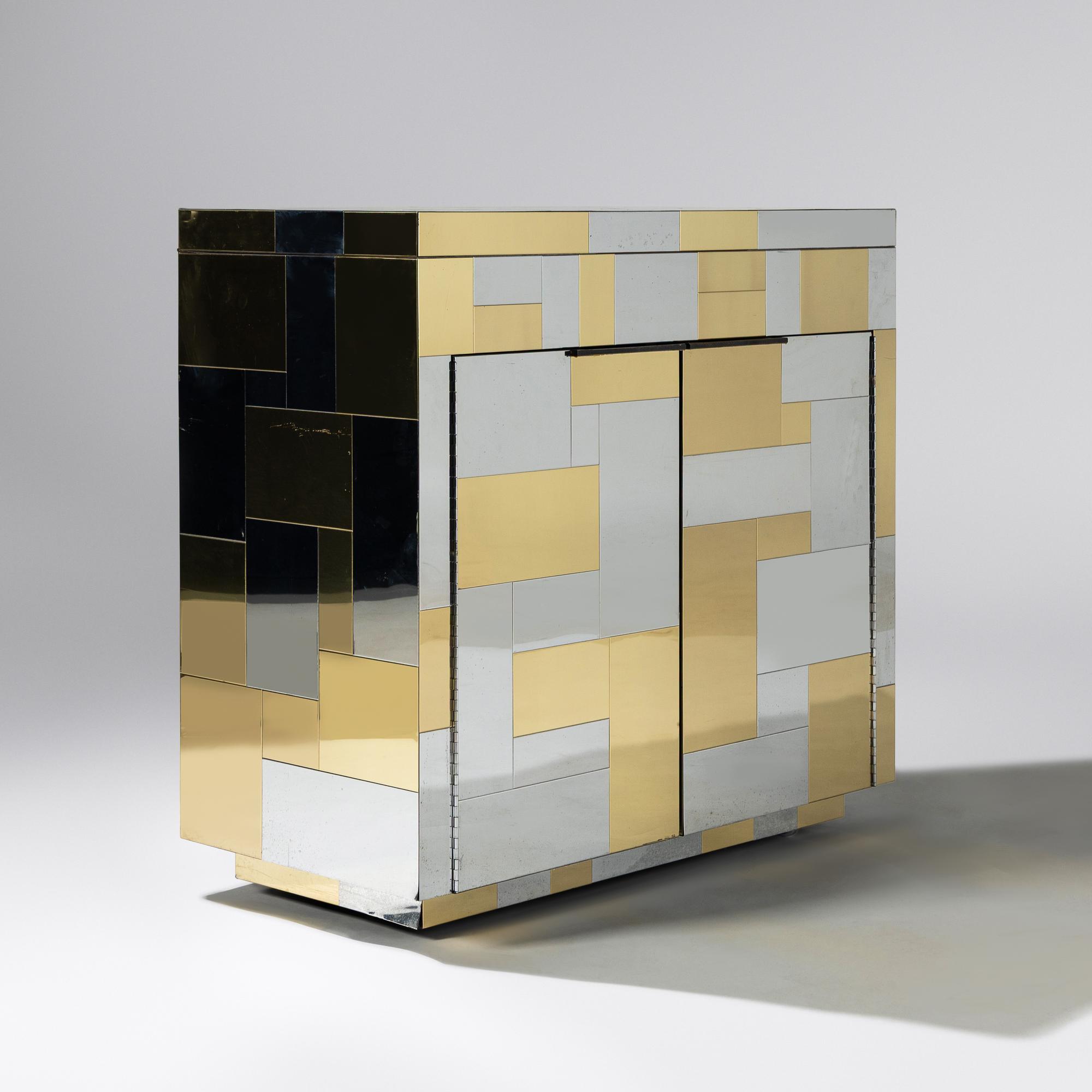 Cityscape bar cabinet