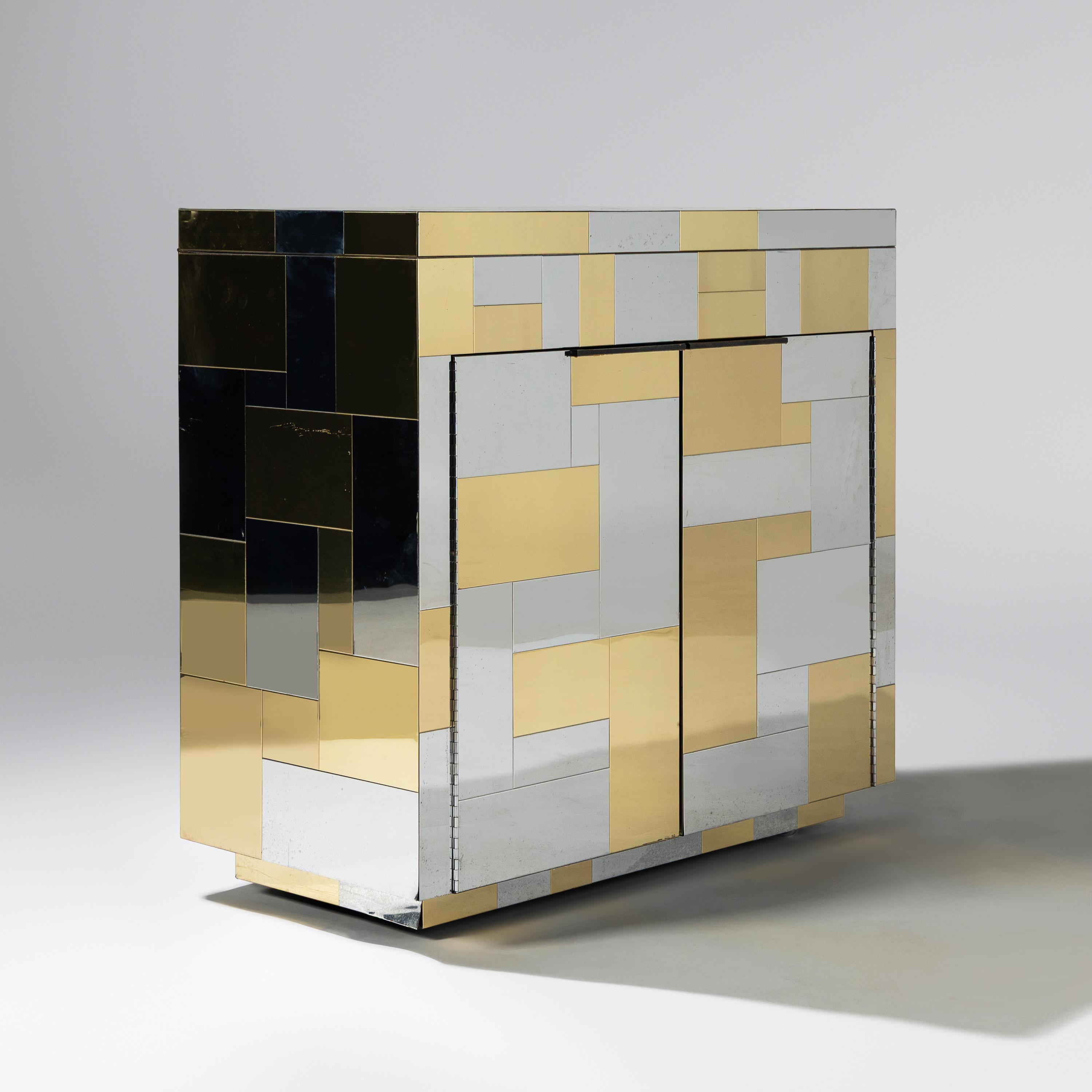 Cityscape bar cabinet