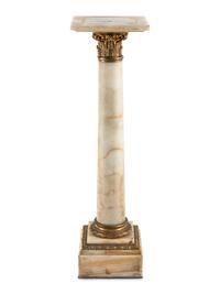 A Gilt Bronze Mounted Onyx Pedestal