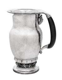 A Georg Jensen Silver Grape Pattern Pitcher