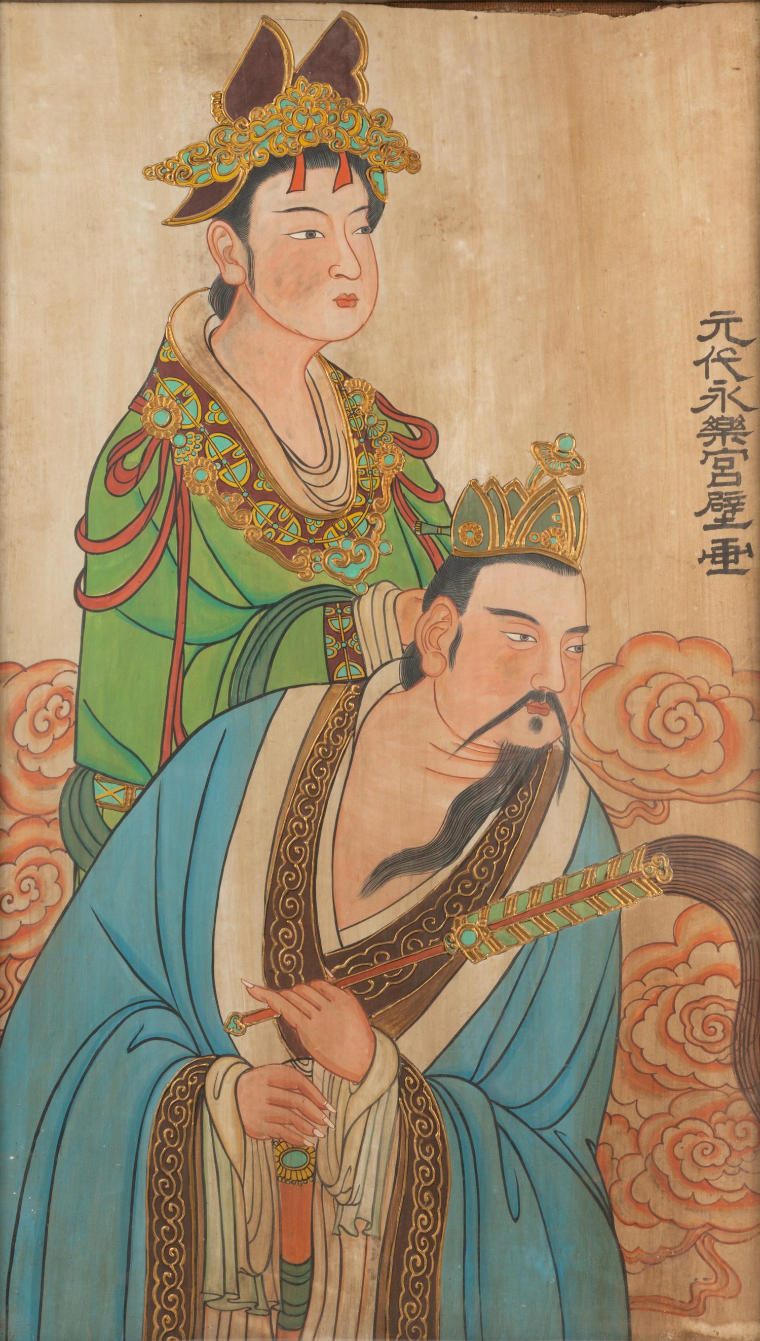 Two Chinese Ink and Color Paintings