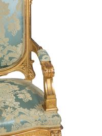 A Napoleon III Giltwood Seven-Piece Salon Suite