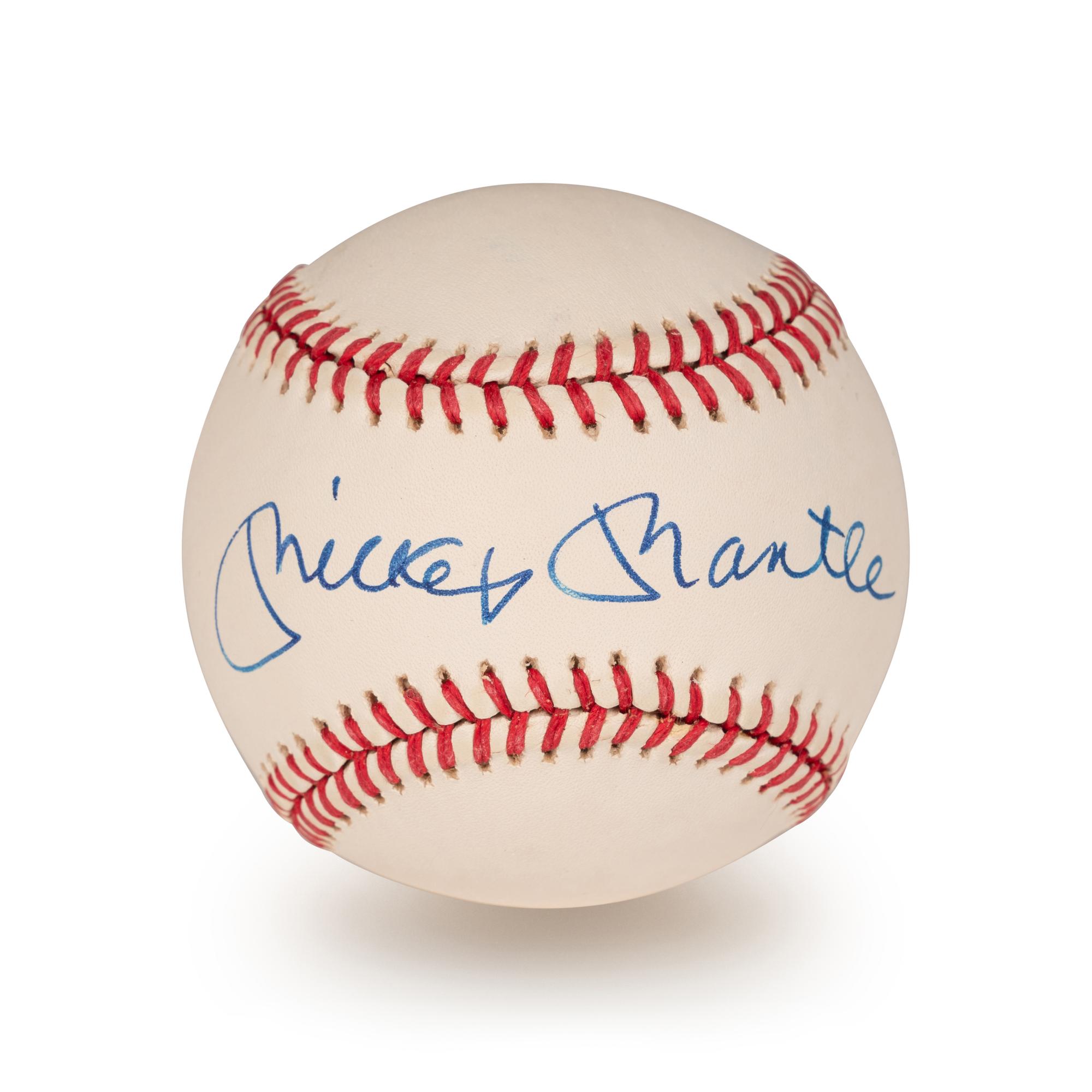 A Mickey Mantle Signed Autograph Baseball (Beckett Authentication Services Letter BAS Certified),