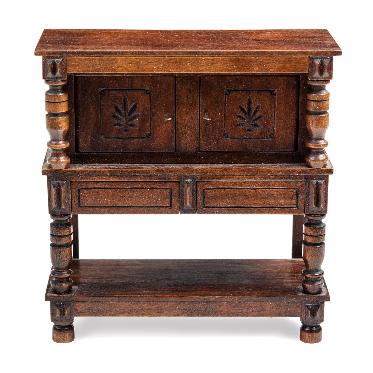 A Jacobean Style Court Cupboard Height 4 1/2 x width 4 3/8 x depth 1 7/8 inches. — Tom Poitras