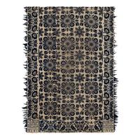 Two Jacquard Woven Cotton and Wool Coverlets