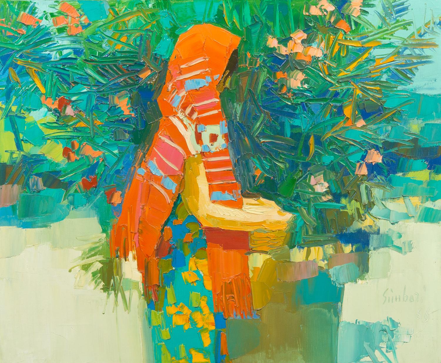 Nicola Simbari, (Italian, 1927-2012), Red Shawl, 1966