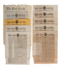 [CIVIL WAR]. A group of 13 Southern newspapers, including The Free South and The New South .
