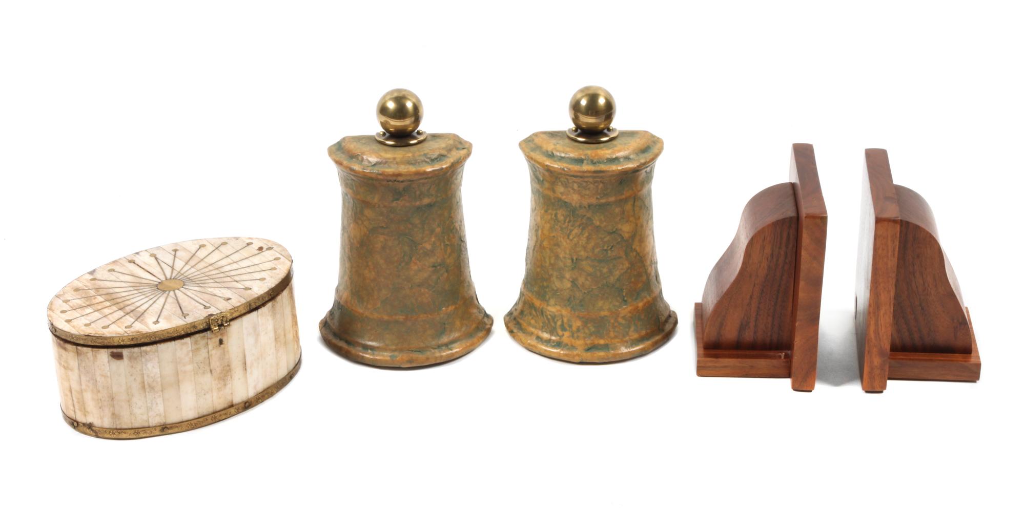 Collection of Decorative Objects Height of tallest 7 inches
