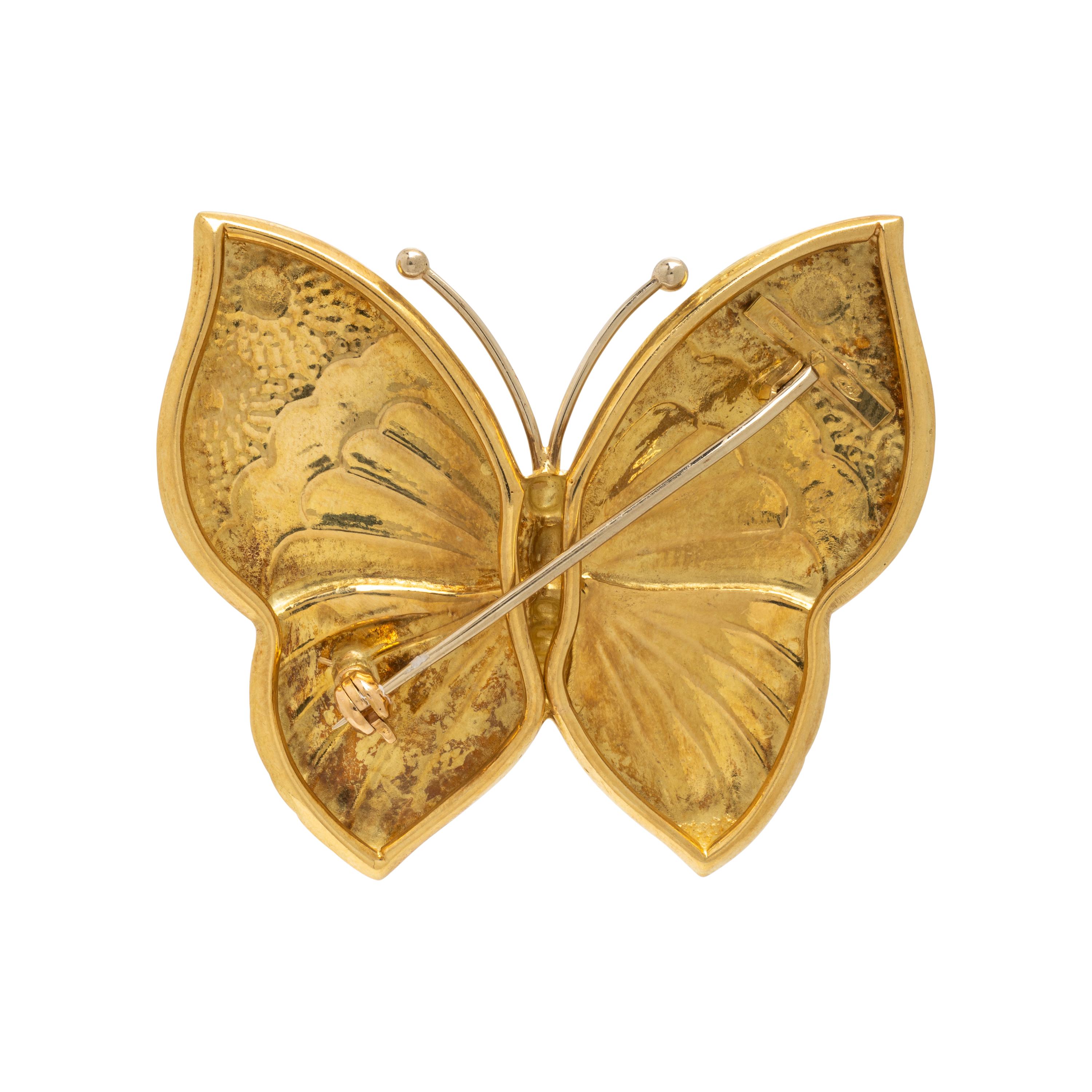 Frattini, Yellow Gold Butterfly Brooch