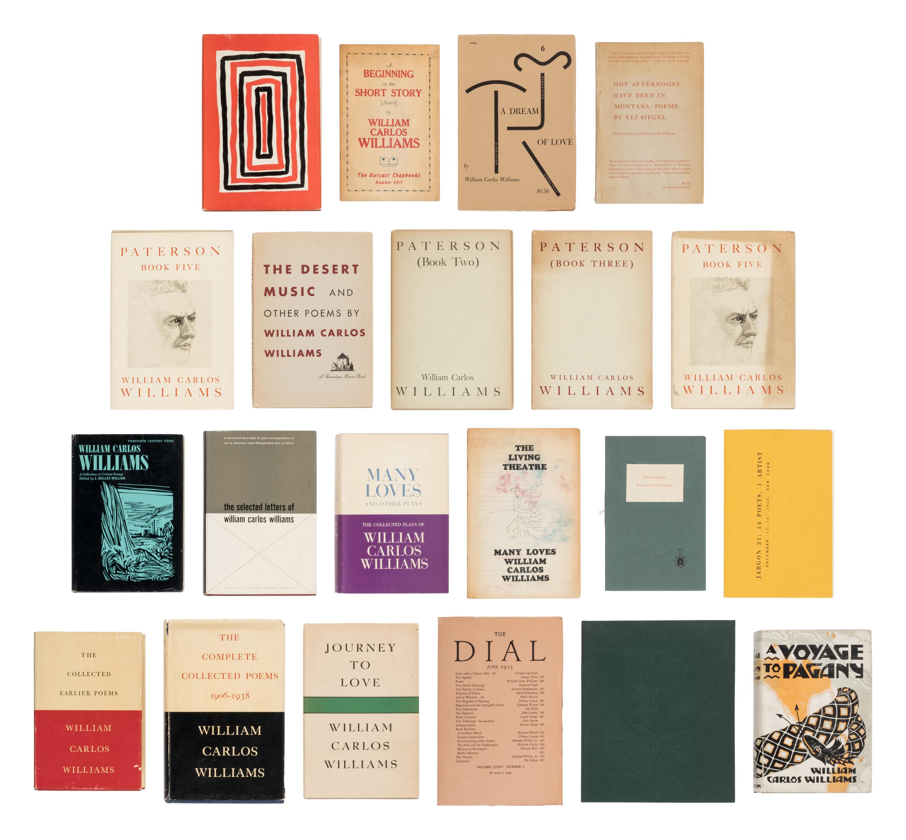 [Literature] Williams, William Carlos . Group of 22 Titles