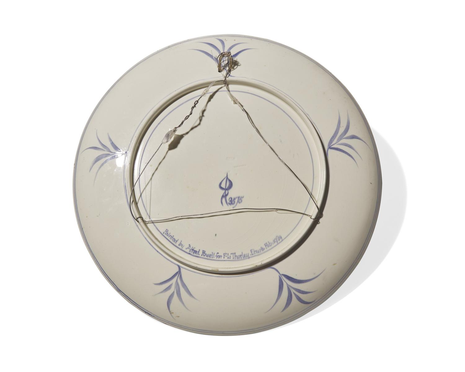 A Wedgwood Painted Ceramic Charger