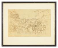 Study for Fryeburg Fair II; together with a companion (2)