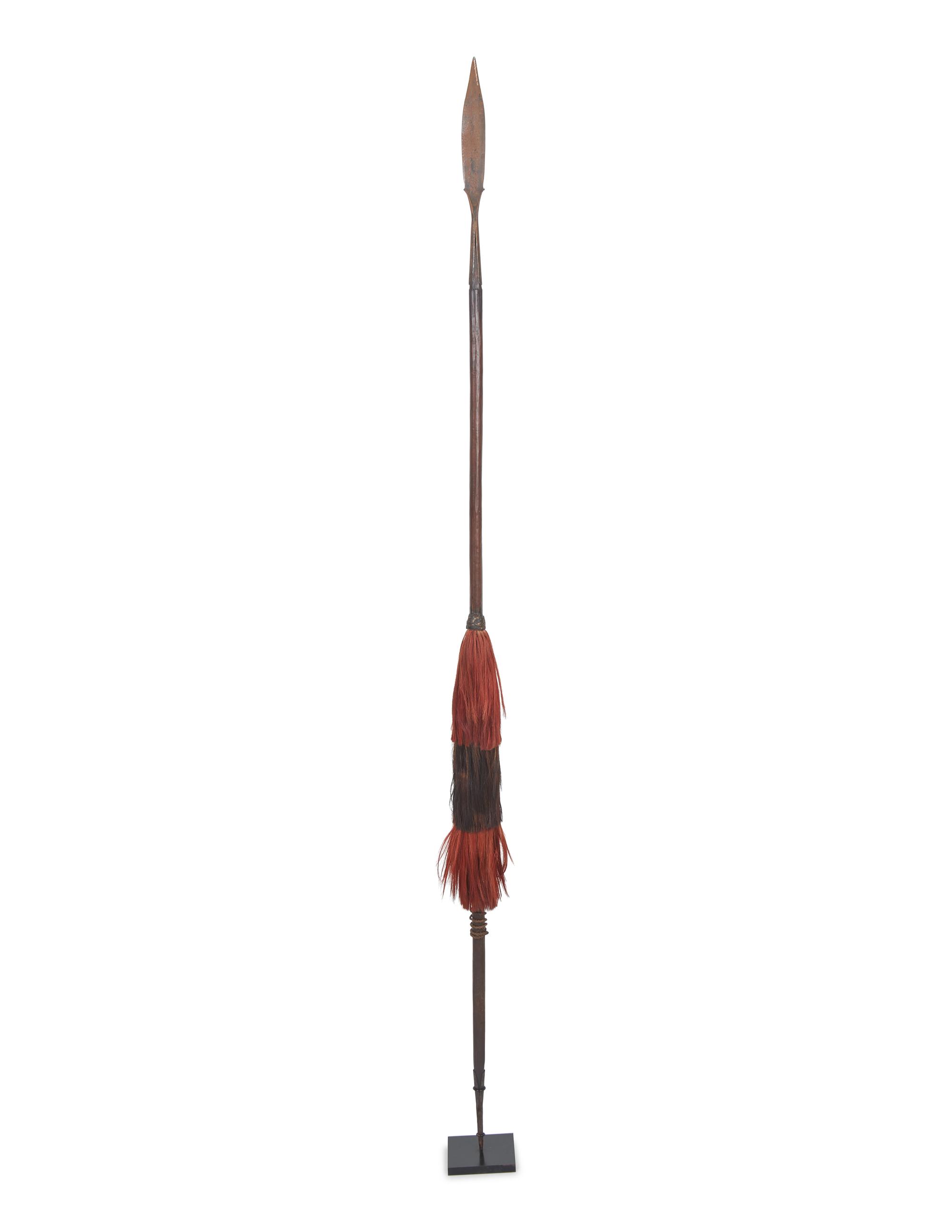 Two Naga Wood and Metal Spears