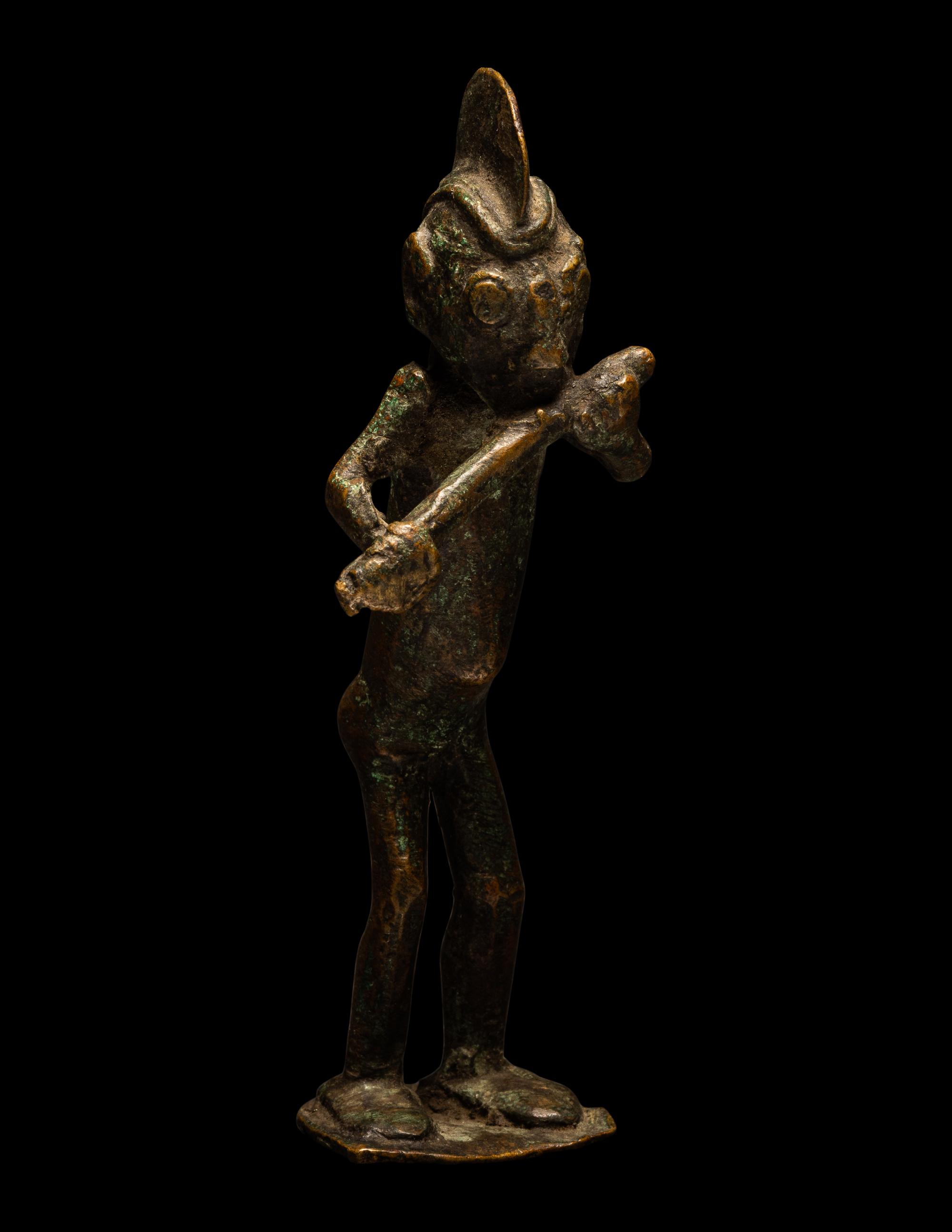 A Baule Bronze Standing Figure