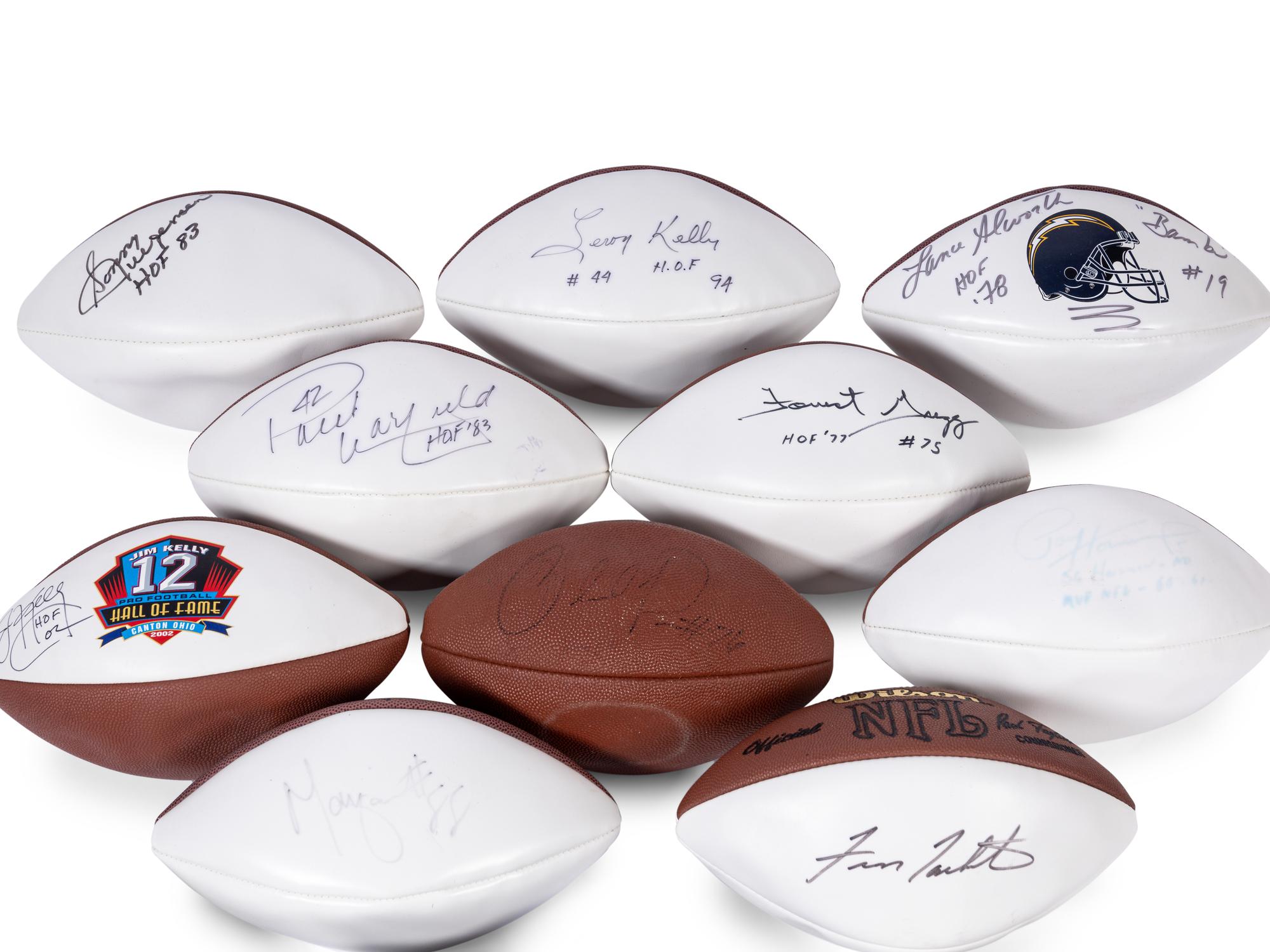 A Group of Over 30 Signed Autograph Football Hall of Fame Items (Beckett Authentication Services Certified),