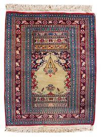 A Persian Wool Mat 2 feet 10 1/2 inches x 2 feet. — 20TH CENTURY