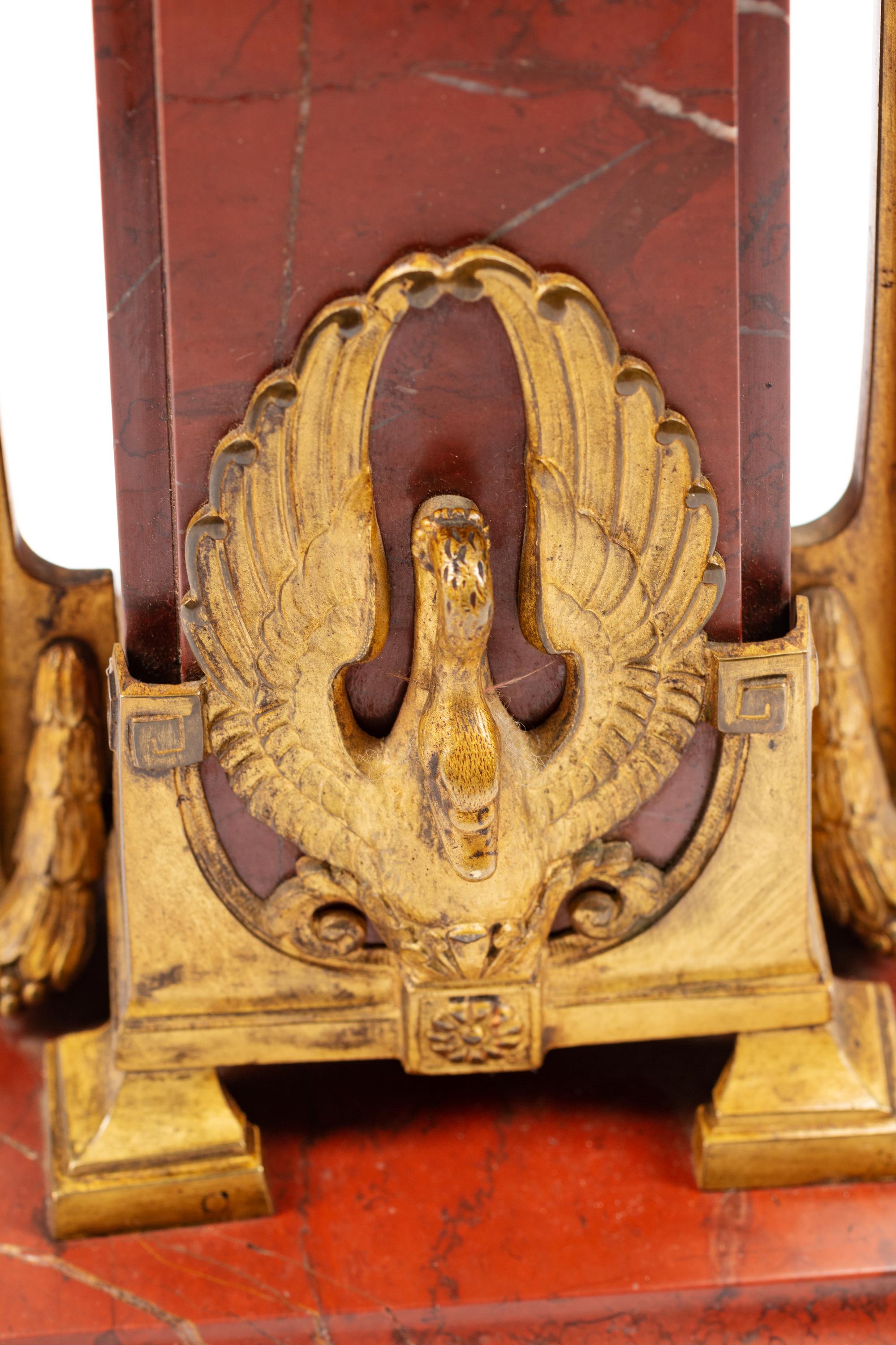 A Grand Tour Bronze and Patinated Metal Mounted Marble Table Ornament