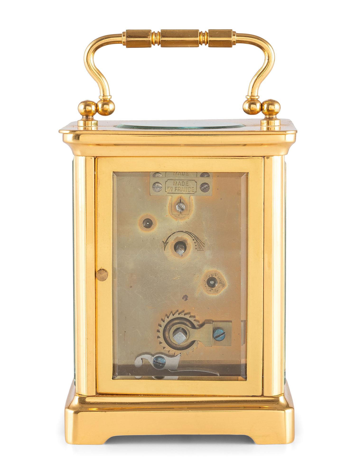 A Gilt Metal Carriage Clock