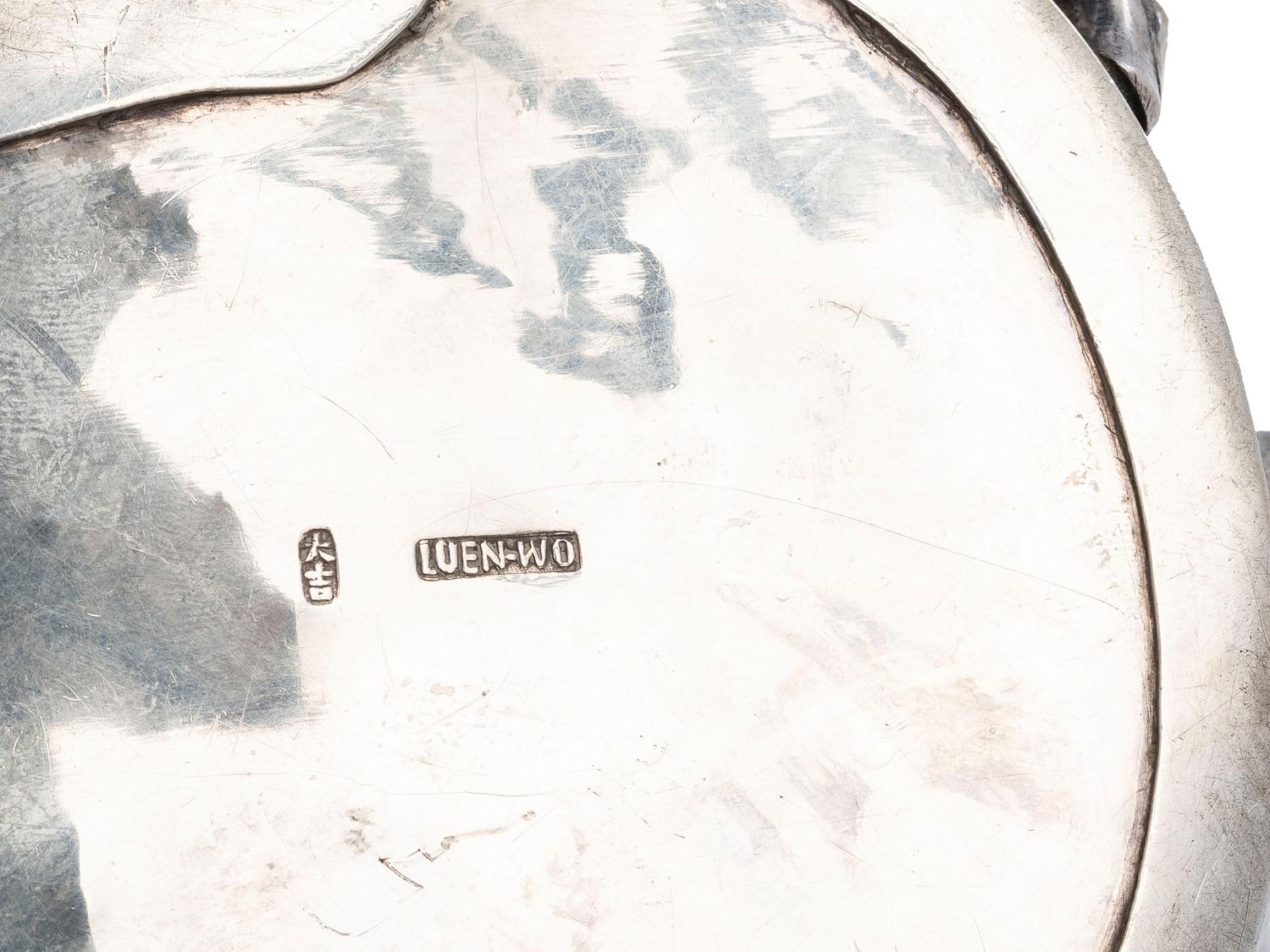 A Chinese Export Silver Assembled Tea Service