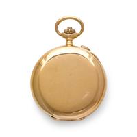 ULYSSE NARDIN, 18K YELLOW GOLD SPLIT SECOND CHRONOGRAPH OPEN FACE POCKET WATCH