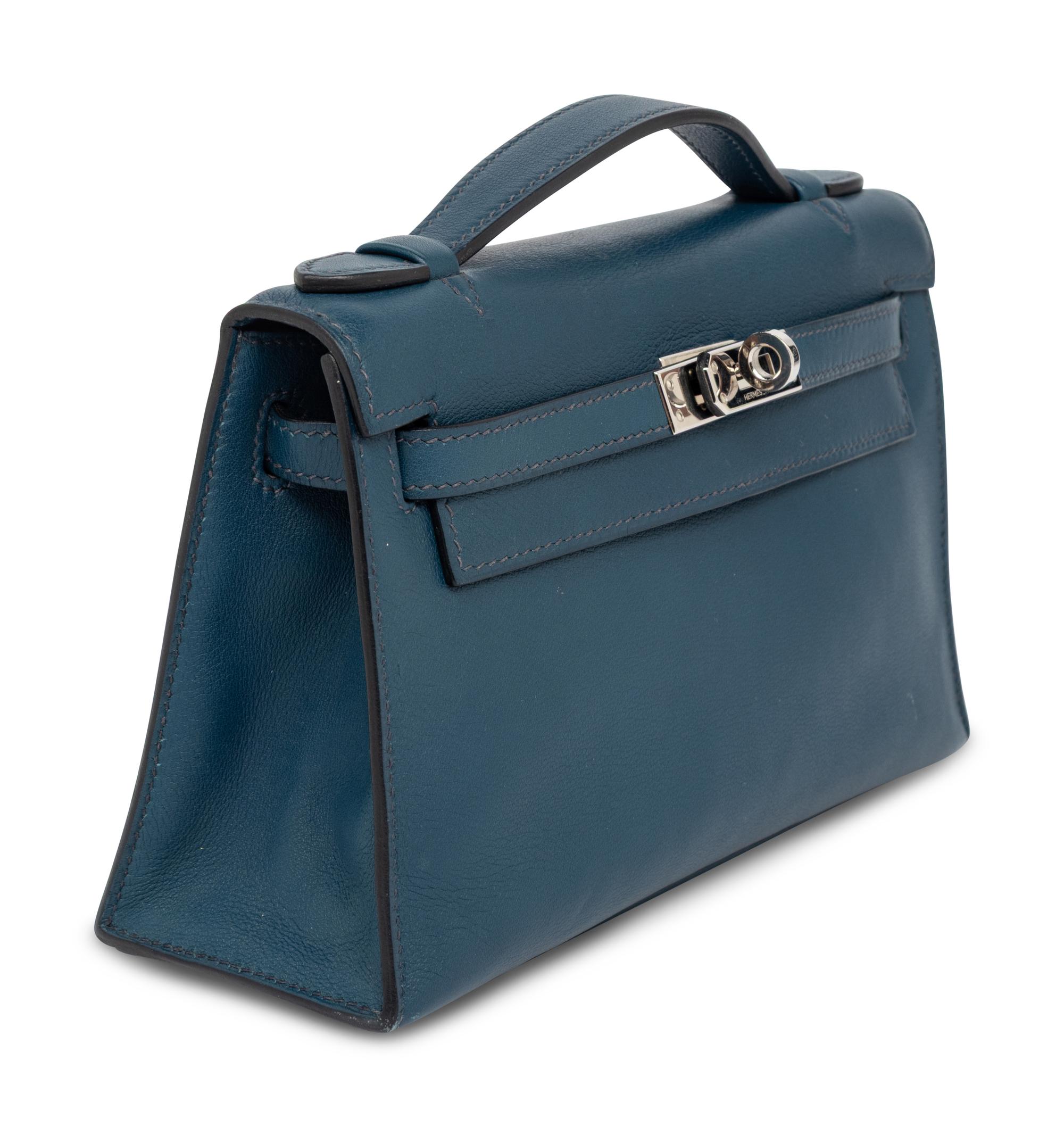 HERMÈS, DEEP BLEU KELLY POCHETTE