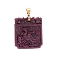 CARVED RUBY PENDANT