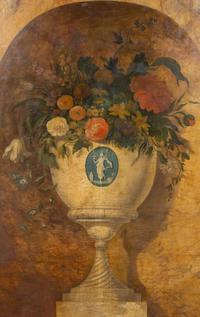 A French Painted Canvas Panel