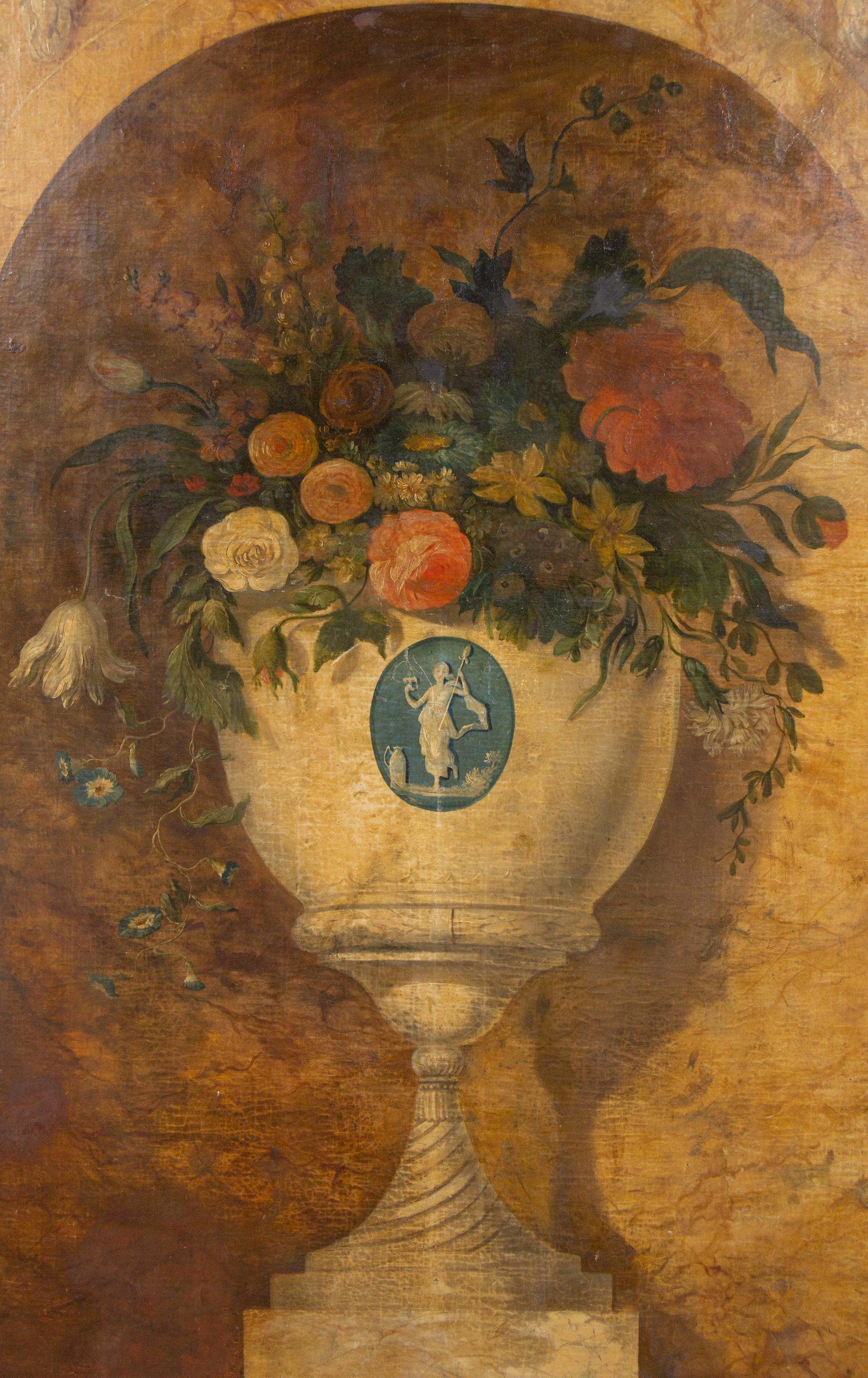 A French Painted Canvas Panel
