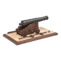 Replica Scale Cannon on Naval Carriage with Implements