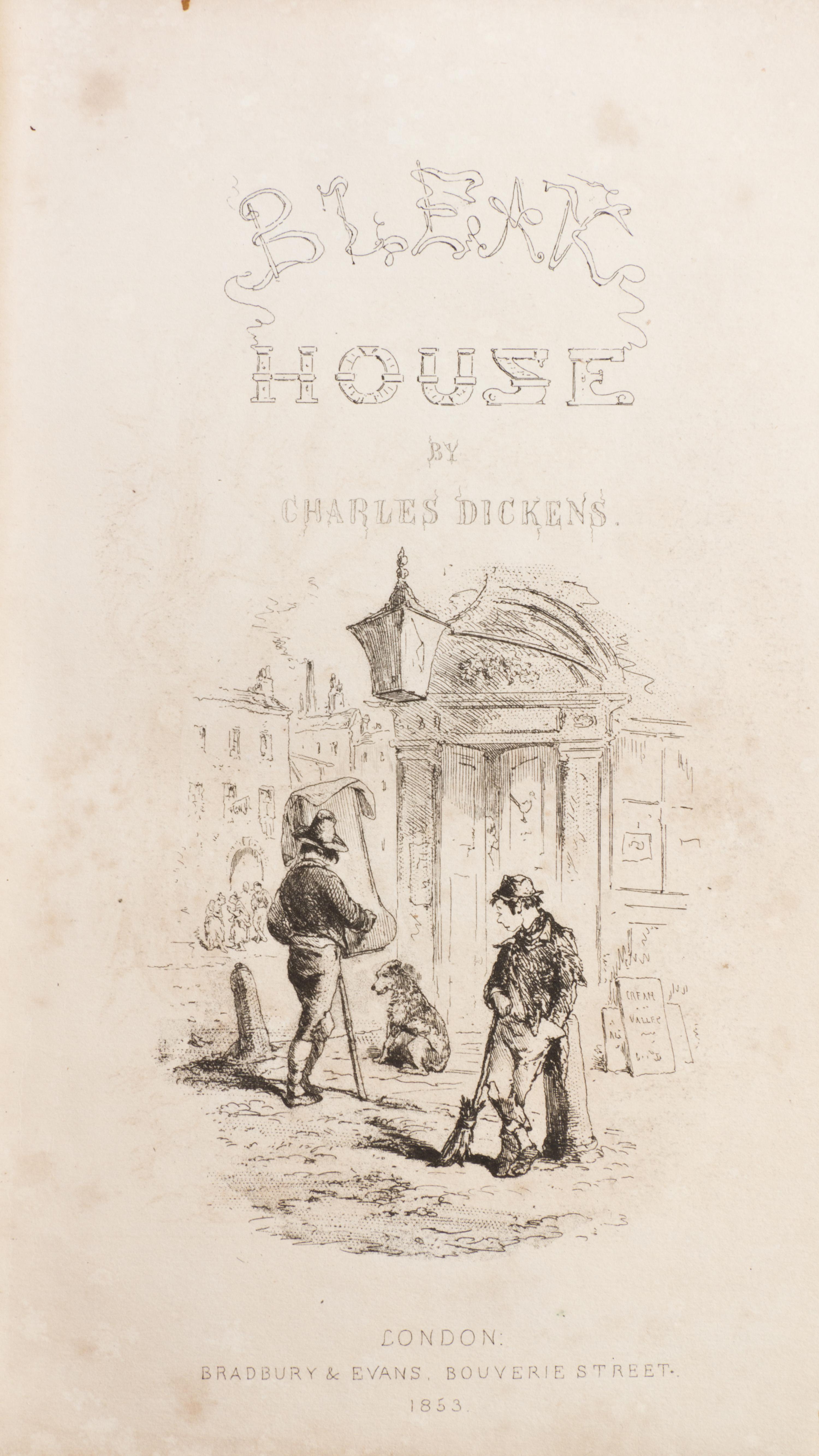 DICKENS, CHARLES. Bleak House. London, 1853. First edition in book form.
