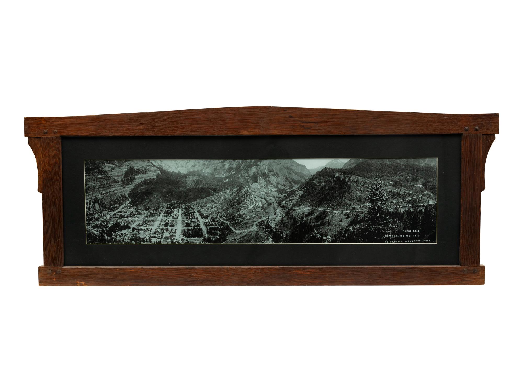 An Early Large Format Photograph of Ouray, Colorado in an Arts & Crafts Frame by J.P. Davis