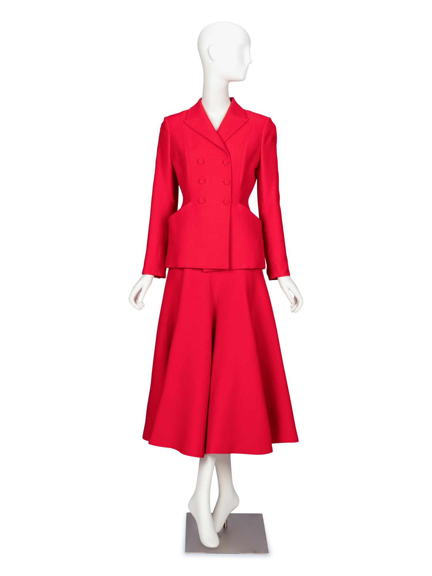 Christian Dior, Red 'Bar' Skirt Suit